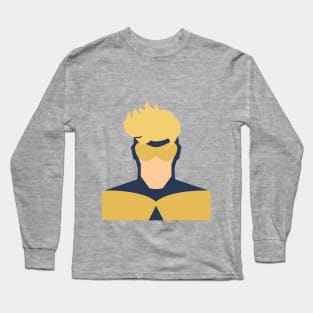 Minimal Booster Gold Portrait Long Sleeve T-Shirt